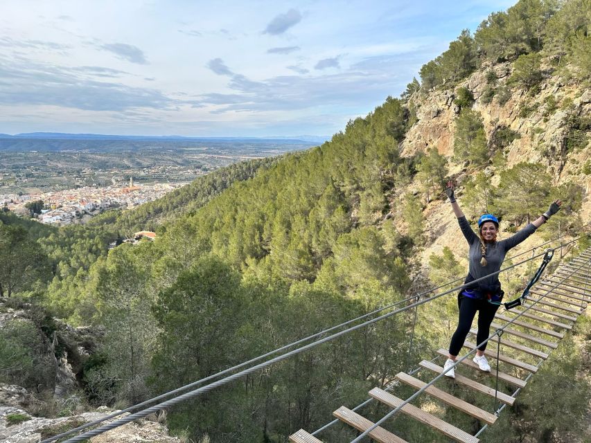 Enguera - The finish sequence: plank bridge and short abseils
