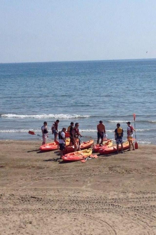 Valencia: Kayak Excursion - Paddling the coast: what Malvarrosa looks like from the water