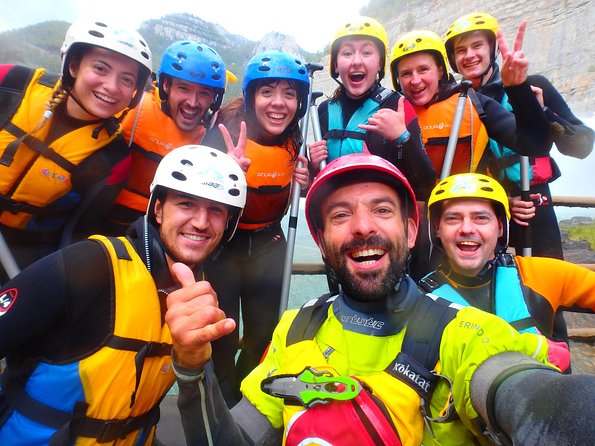 White Water Rafting - Safety briefing and the training stretch before the fun